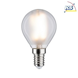 LED Filament Drop Lamp P45, 230V, E14, 5W 4000K 470lm, dimmable, plastic matt