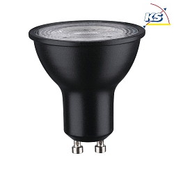 LED Reflector lamp, 230V, GU10,  7W 2700K 460lm 900cd 36, dimmable, black matt