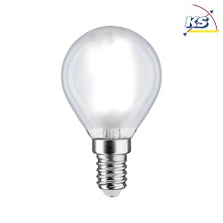 LED Filament Drop Lamp P45, 230V, E14, 5W 6500K 470lm, dimmable, matt
