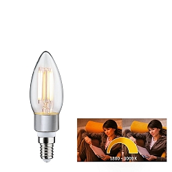 Gl�dep�re kerteformet B35 Dim-To-Warm E14 5W 470lm 1800-3000K CRI >80 d�mpbar