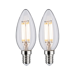 Gl�dep�re kerteformet C35 s�t med 2 E14 4,5W 470lm 2700K CRI >80 