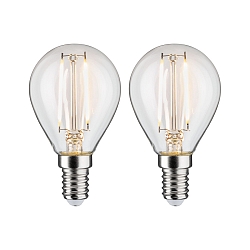 Gl�dep�re dr�beformet FILAMENT P45 s�t med 2, omskiftelig E14 2,7W 250lm 2700K CRI >80 
