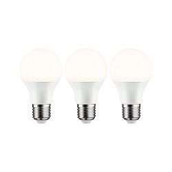 LED lyskilde p�re form STANDARD OPAL A60 s�t med 3, omskiftelig E27 8W 806lm 2700K CRI >80 