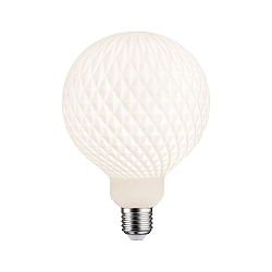 Filament Globe lyskilde GLOBE G125 WHITE LAMPION V1 rillet, med gitter G125 mat E27 4,3W 400lm 3000K CRI >80 d�mpbar