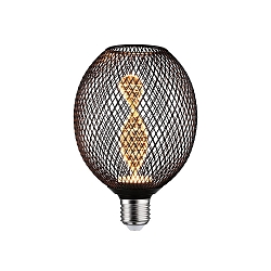 LED gl�delyskilde METALLIC GLOW GLOBE HELIX omskiftelig E27 3,5W 110lm 1800K CRI >80 