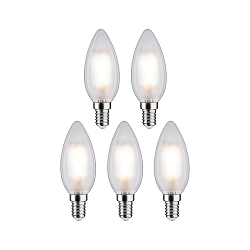 Gl�dep�re kerteformet s�t med 5 E14 5W 470lm 4000K CRI 80-89