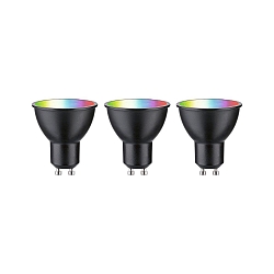 WIFI LED Smart lyskilde RGBW s�t med 3, ZigBee styrbar GU10 4,8W 350lm 2200-6500K 38� CRI 80-89 d�mpbar