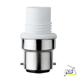 Minihalogen socket for G9 pin socket B22d, 230V, white