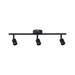 Spot CAROLINA 3-flammer GU10, sort mat d�mpbar