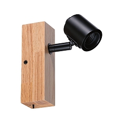 Spot ARVID 1-flamme E27, sort d�mpbar