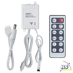 Tilbehr til YOUR LED Dmpning / switch controller, 12V DC, med IR fjernbetjening, plast