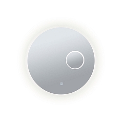 Spejl med belysning MIRRA LED � 60CM . INK. 3X ZOOM rund, med kosmetikspejl IP44, hvid d�mpbar