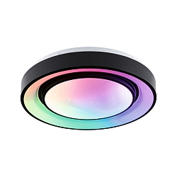 V�g- og Loftlampe RAINBOW DYNAMIC lille, tunable white, RGB IP20, sort, hvid d�mpbar