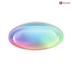 Væg- og Loftlampe RAINBOW DYNAMIC stor, dæmpbar, tunable white, RGB IP20, chrom, hvid dæmpbar