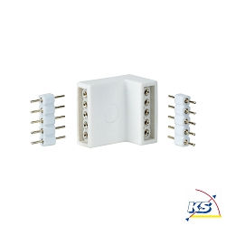 Accessories for MAX LED STRIPE Corner connector, set of 4, white, incl. 8 plug connectors