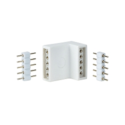 Tilbeh�r til MAX LED STRIPE Hj�rne tilslutning, s�t af 4, hvid, inkl. 8 Stikforbindelse