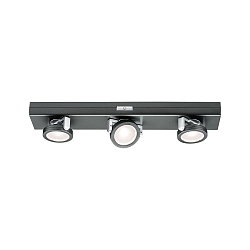 LED Skab armatur ROTATE LED, 3 Spots, 6x1,5V AAA, antracit, d�mpbar, batteridrevet