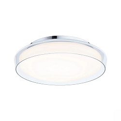 V�g- og Loftlampe LUENA IP44, chrom, mat 