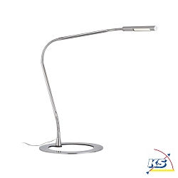 LED Table lamp PLAZA, 3W, 350mA, 230V/12V, brushed iron