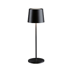 Batteri bordlampe GILO IP44, sort mat d�mpbar