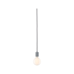 Pendel NEORDIC TILLA med afbryder, med stik E27 IP20, aluminium, gr� d�mpbar