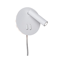 L�selampe TABARI LED justerbar, indirekte IP20, chrom, metal, hvid 