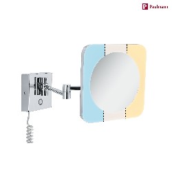 mirror with lighting HOMESPA JORA LED with switch, CCT Switch IP44, chrome, white 