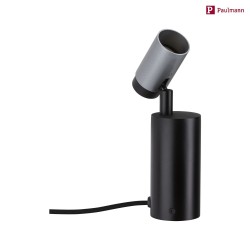 table lamp RUNA swivelling, with switch GU10 IP20, anthracite, black dimmable
