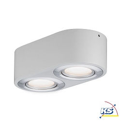 Paulmann LED Loftlampe Argun hvid matt/aluminium brstet, 2-flammer 2x 4,8W