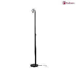 floor lamp ALDAN LED with sensor, brushed aluminium, black dimmable