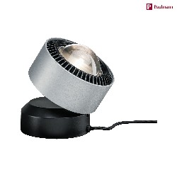 table lamp ALDAN LED with sensor, brushed aluminium, black dimmable