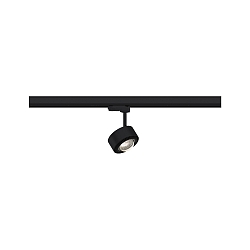 3-faset spot PRORAIL3 LED IP20, chrom, sort d�mpbar