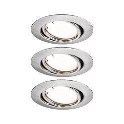 Indbygningslampe BASE COIN LED svingbar, s�t med 3, ZigBee styrbar LED IP20, jern b�rstet d�mpbar 5W 430lm 3000K CRI 80-89