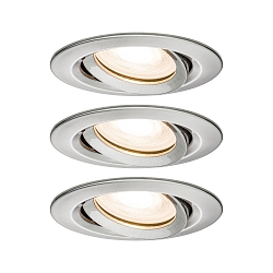 Paulmann Indbygningslampe LED Nova, IP65, rund, 7W, GU10, s�t af 3 drejelig, jern