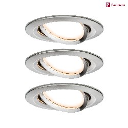 recessed luminaire NOVA PLUS COIN WW LED round, swivelling, set of 3, ZigBee controllable IP23