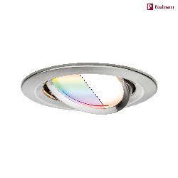recessed luminaire NOVA PLUS COIN LED round, swivelling, RGBW, ZigBee controllable IP23, brushed iron dimmable 2