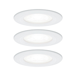 Indbygningslampe NOVA LED stiv, s�t med 3 GU10 IP44, hvid mat  6,5W 470lm 4000K 36� 36� CRI >80