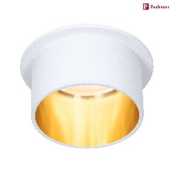 recessed luminaire GIL COIN LED round, rigid IP44, gold, white matt dimmable 470lm 2700K CRI >80