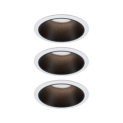 Set of 3 Recessed spot LED COLE IP44, fixed, with LED COIN Module, 230V, 6.5W 2700K460lm 100�, 3-step dimmable