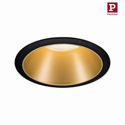 Recessed spot LED COLE IP44, fixed, incl. LED COIN Module, 230V, 6.5W 2700K460lm 100, 3-step dimmable, black / gold matt