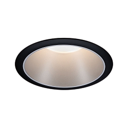 Indbygningslampe COLE COIN LED stiv IP44, sort, s�lv d�mpbar 6,5W 460lm 2700K 100� 100� CRI >80