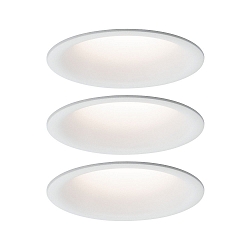 recessed luminaire CYMBAL COIN LED rigid, set of 3 IP44, white matt dimmable 19,4W 463lm 2700K 38� 38� CRI >80