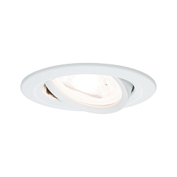 recessed luminaire NOVA LED round, swivelling GU10 IP23, white matt  460lm 2700K 38� 38� CRI >80