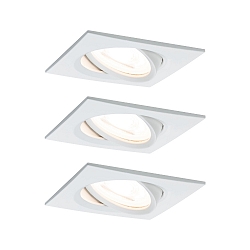 recessed luminaire NOVA COIN LED square, swivelling, set of 3 IP23, white matt  19,5W 460lm 2700K 100� 100� CRI >80