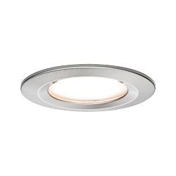 Indbygningslampe NOVA COIN LED rund, stiv IP44, jern b�rstet  460lm 2700K 100� 100� CRI >80