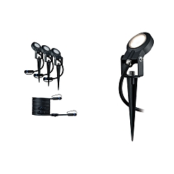 Udend�rs lampe PLUG & SHINE STING s�t med 3 IP67, antracit d�mpbar