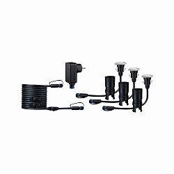 Paulmann Plug&Shine Grundl�ggende s�t Floor Mini IP65 3x2,5W 55mm s�lv