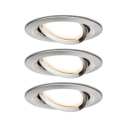 Paulmann Indbygningslampe LED Coin Slim, IP23, rund, 6,8W, s�t af 3 d�mpbar og drejelig, jern