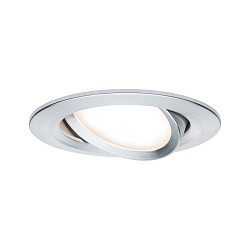Paulmann Indbygningslampe LED Coin Slim, IP23, rund, 6,8W, s�t af 1 d�mpbar og drejelig, aluminium