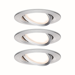 Paulmann Indbygningslampe LED Coin Slim, IP23, rund, 6,8W, s�t af 3 d�mpbar og drejelig, hvid